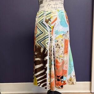 Class Roberto Cavalli Multicolor A-Line Skirt